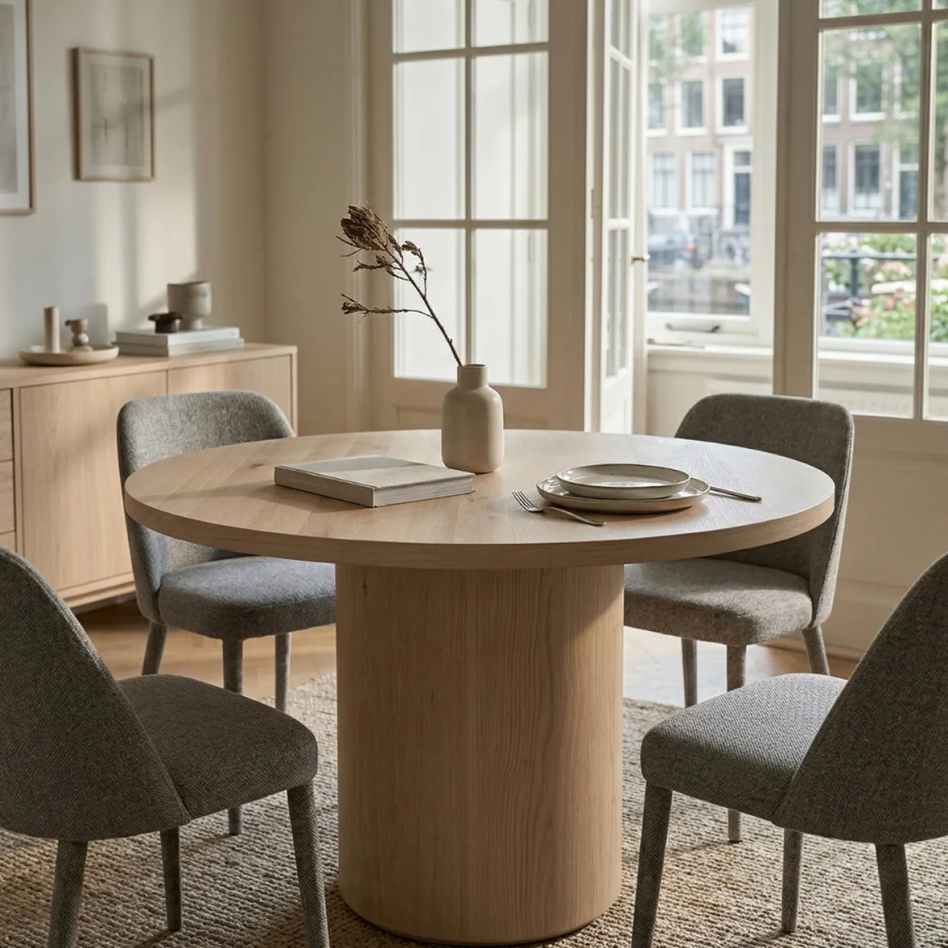 DÉJA Eettafel Carmona Naturel Eiken Rond 120cm