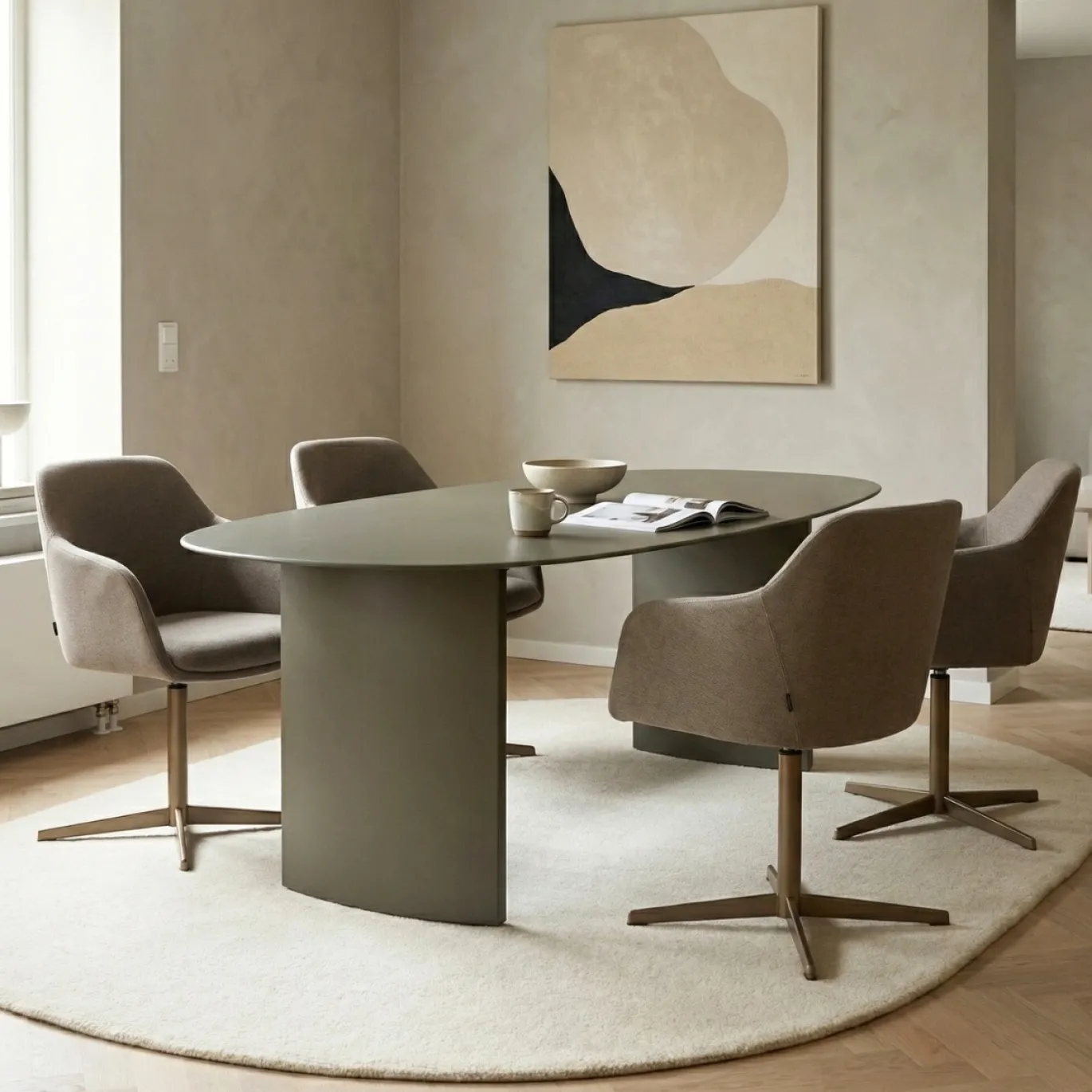 DÉJA Eettafel Dinand Groen Deens Ovaal 240cm