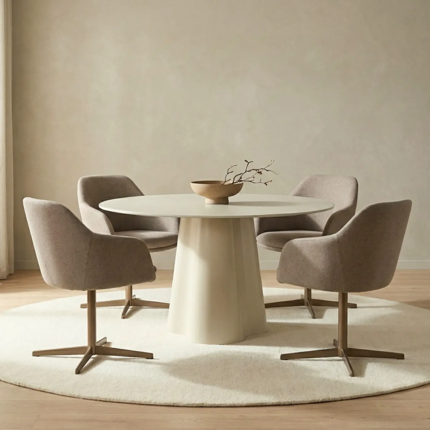 DÉJA Eettafel Esra Beige Rond 120cm