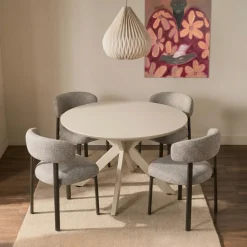 DÉJA Eettafel Gimo Beige Rond 120cm