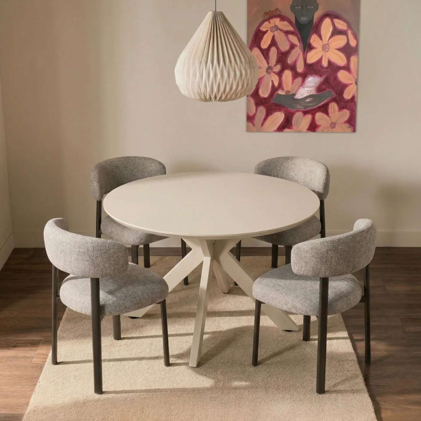 DÉJA Eettafel Gimo Beige Rond 120cm