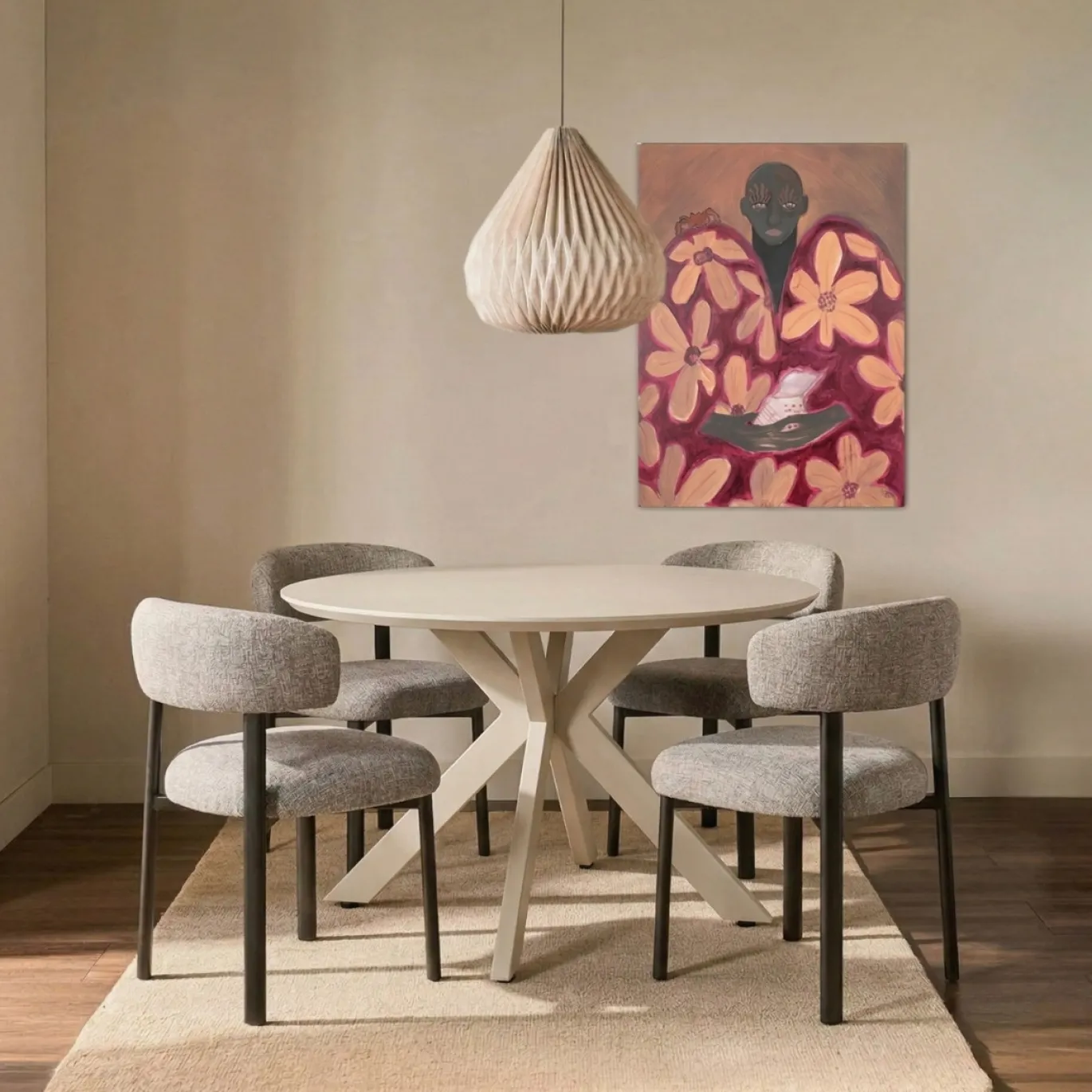 DÉJA Eettafel Gimo Beige Rond 120cm