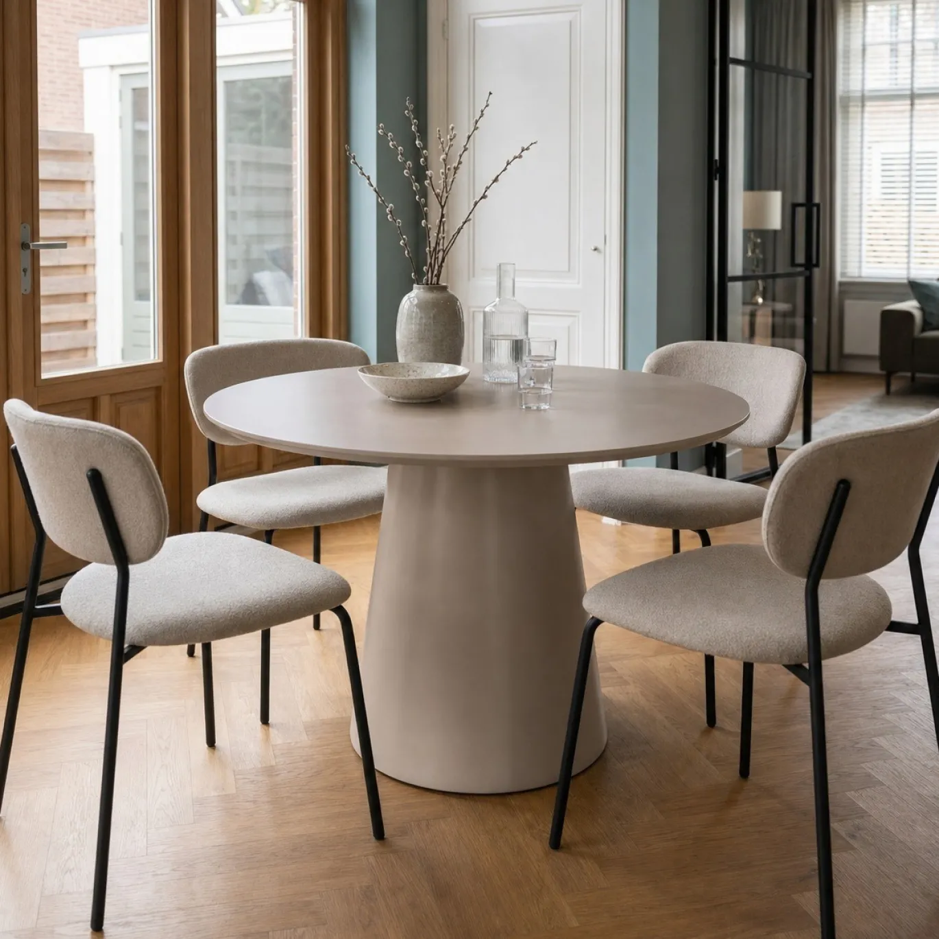 DÉJA Eettafel Kalix Taupe Rond 120cm