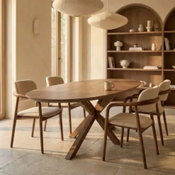 DÉJA Eettafel Lusa Bruin Eiken Ovaal 200cm