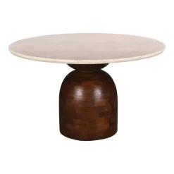 DÉJA Eettafel Miro Marmer Walnoot Rond 130cm