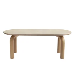 DÉJA Eettafel Mykonos Travertinlook Naturel Ovaal 200cm
