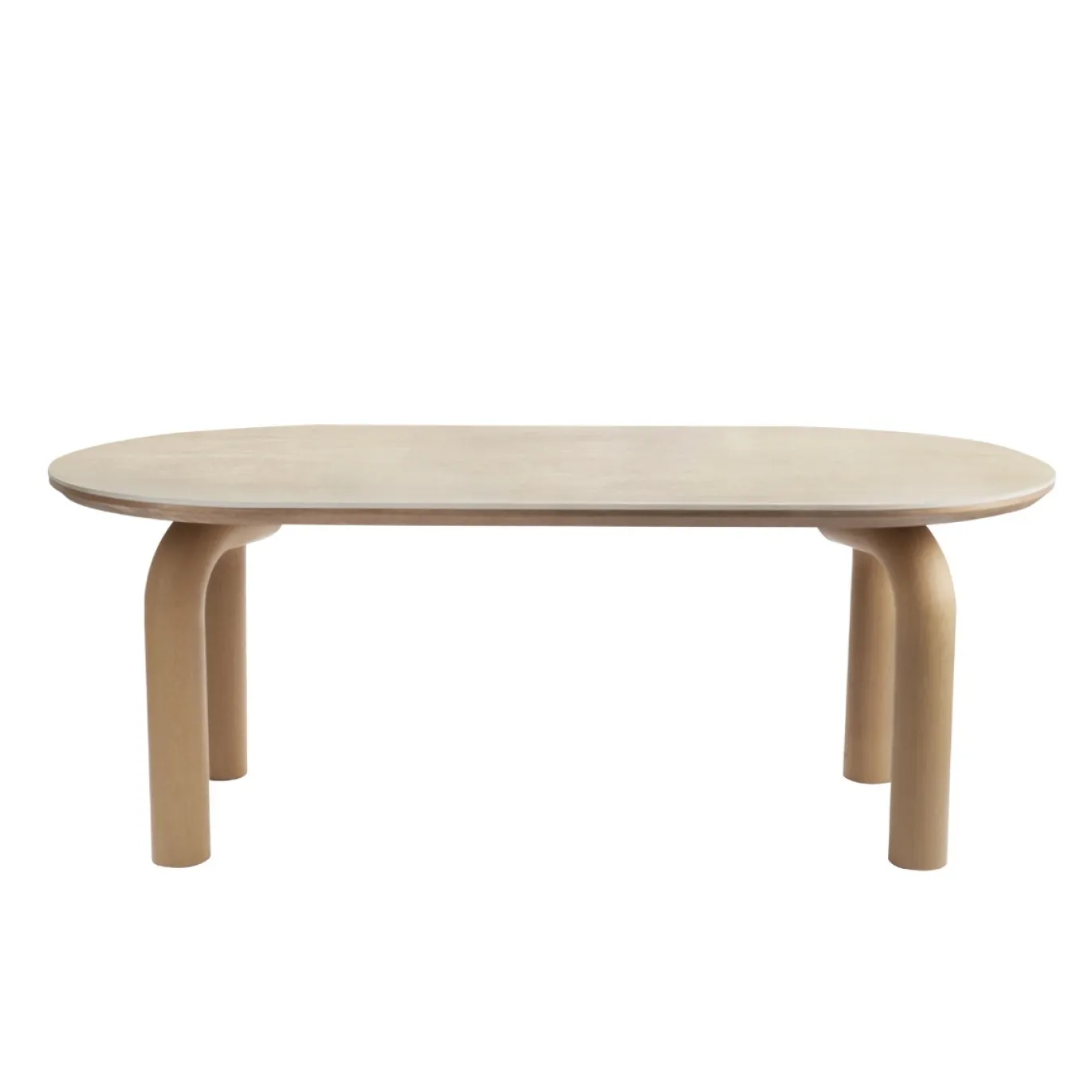 DÉJA Eettafel Mykonos Travertinlook Naturel Ovaal 200cm