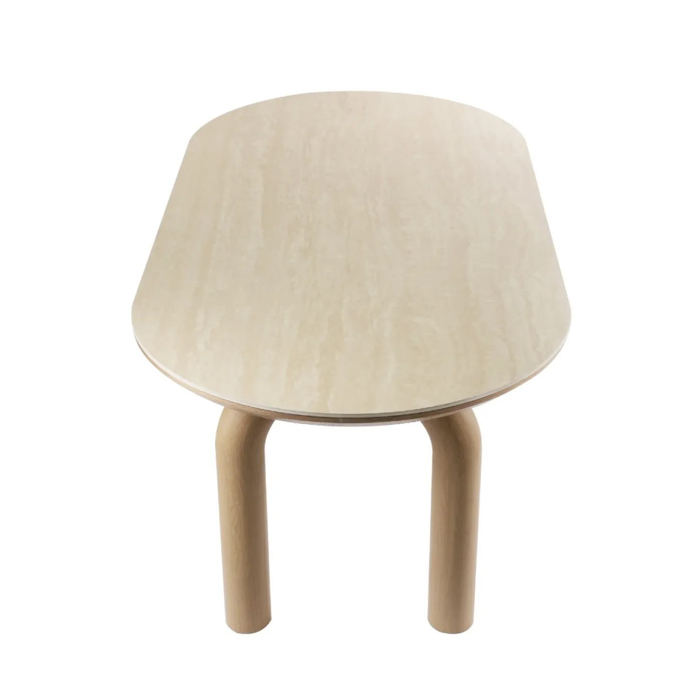 DÉJA Eettafel Mykonos Travertinlook Naturel Ovaal 200cm