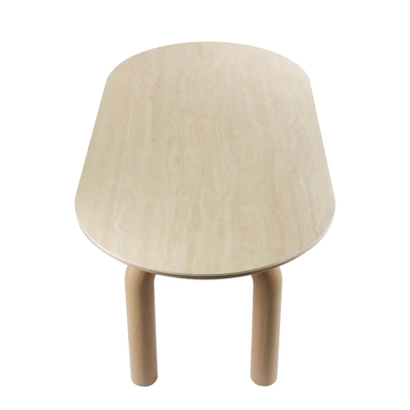 DÉJA Eettafel Mykonos Travertinlook Naturel Ovaal 200cm