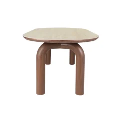 DÉJA Eettafel Mykonos Travertinlook Walnoot Ovaal 200cm