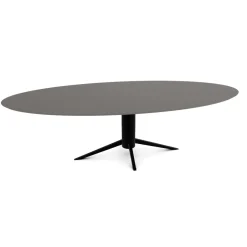 DÉJA Eettafel Rivo Ovaal Zwart HPL 260x120cm