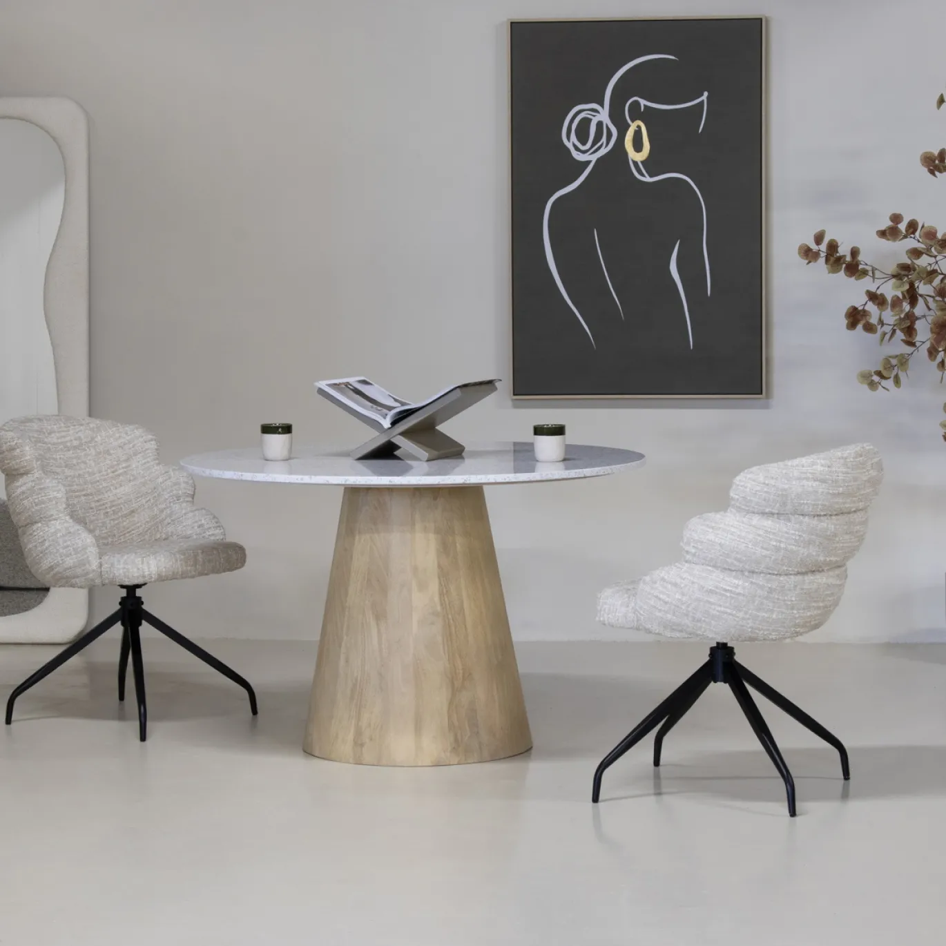 DÉJA Eettafel Sara Terrazzo Naturel Rond 120cm