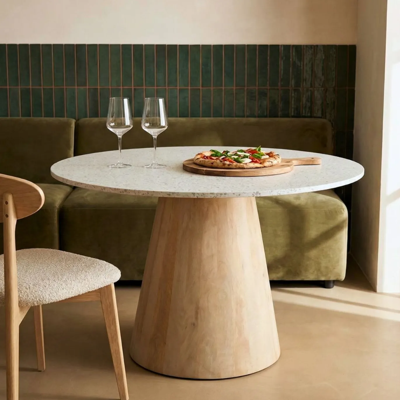 DÉJA Eettafel Sara Terrazzo Naturel Rond 120cm