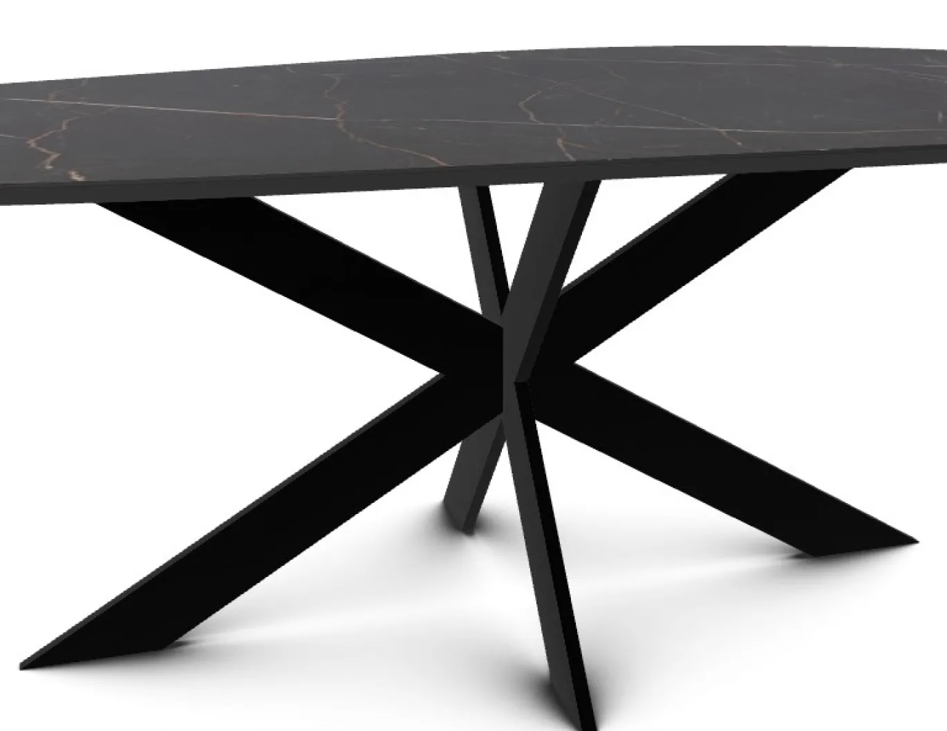 DÉJA Eettafel Sivo Slipper Urban Zwart HPL 240x105cm