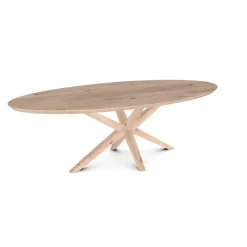 DÉJA Eettafel Vero Ovaal Naturel Eiken 240x120cm