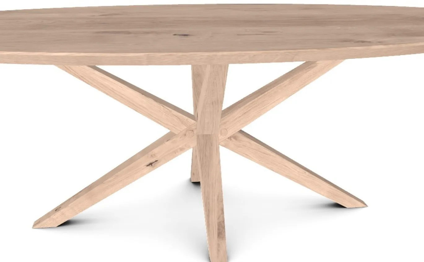 DÉJA Eettafel Vero Ovaal Naturel Eiken 240x120cm