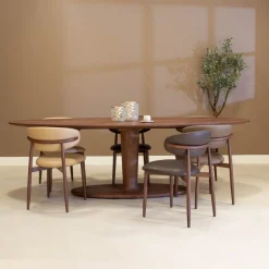 DÉJA Eettafel Xàtiva Walnoot Ovaal 200cm