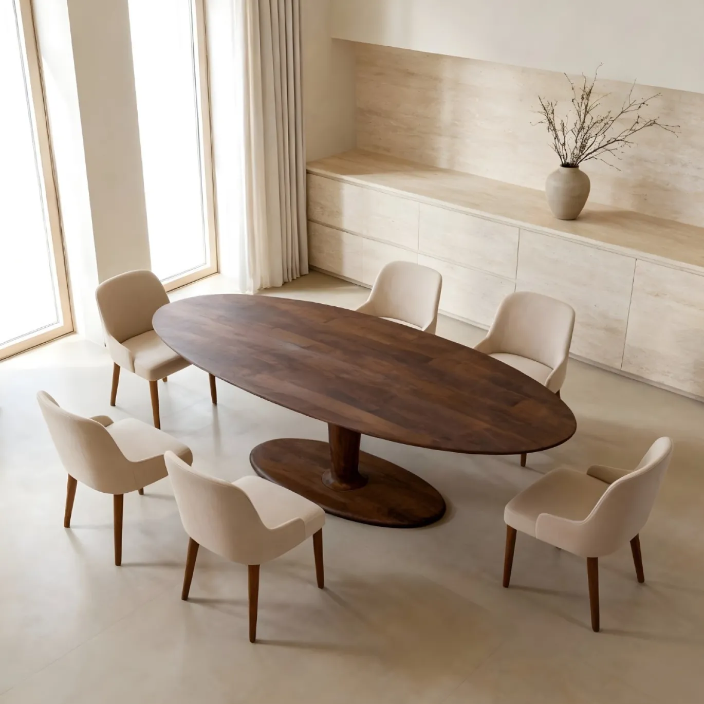 DÉJA Eettafel Xàtiva Walnoot Ovaal 200cm