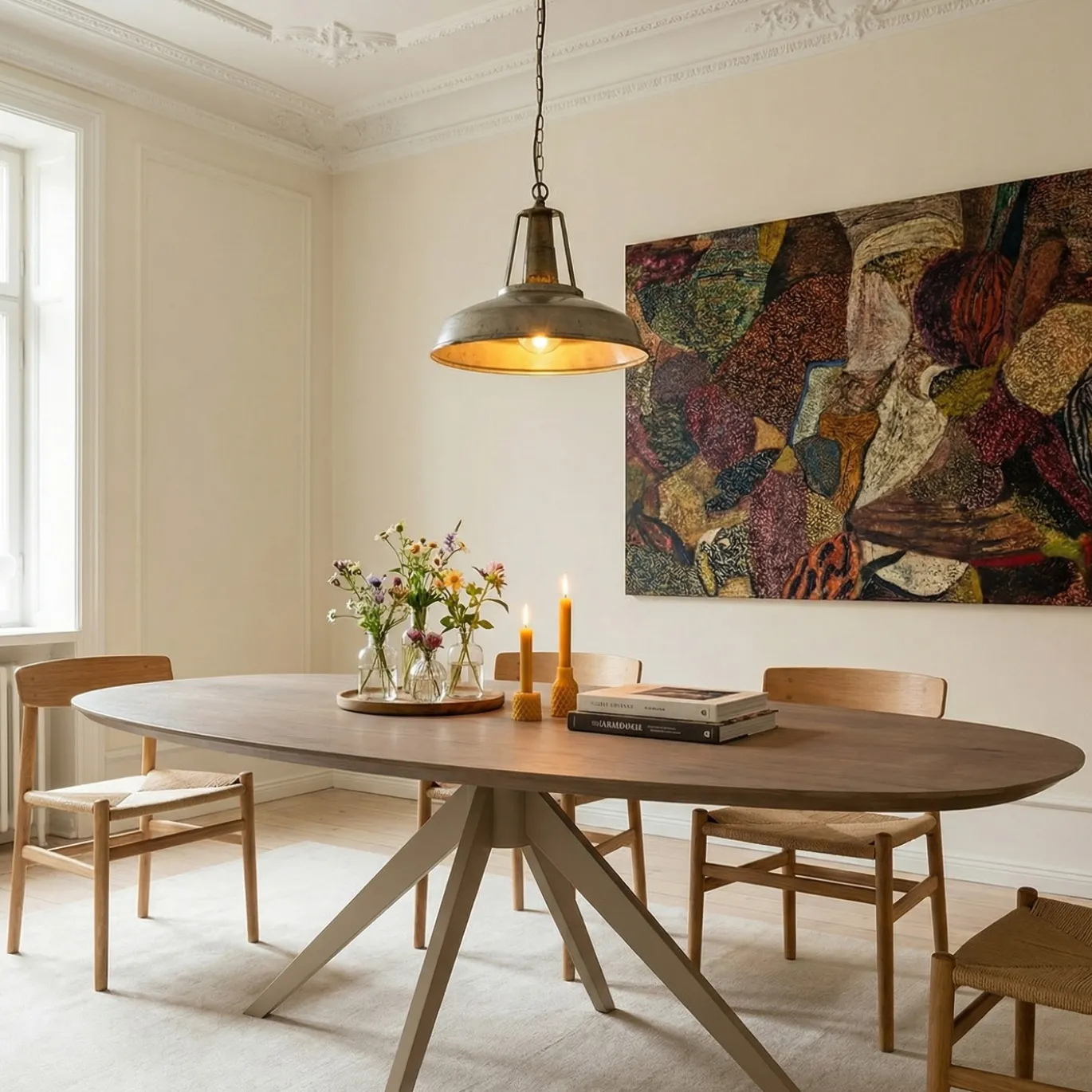 DÉJA Eettafel Zeno Ovaal Smokey White 240x110cm