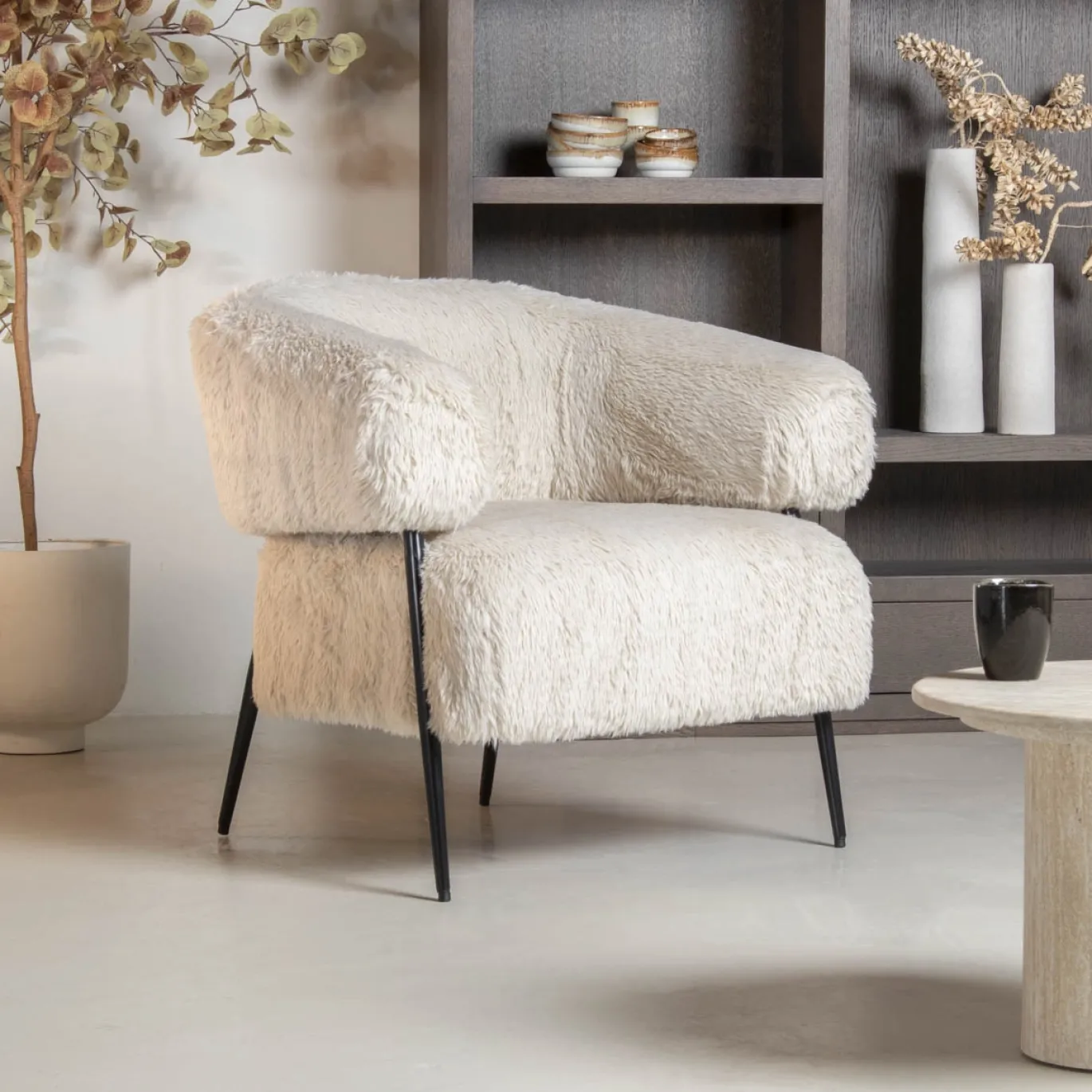 DÉJA Fauteuil Bogo Fluffy Taupe