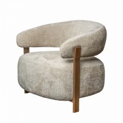 DÉJA Fauteuil Kalmar Taupe/Walnoot