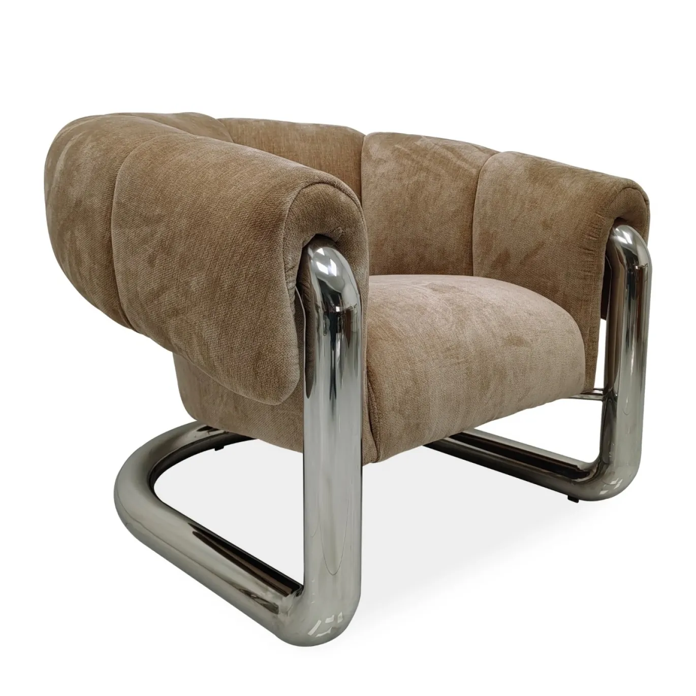 DÉJA Fauteuil Leka Beige/Chrome