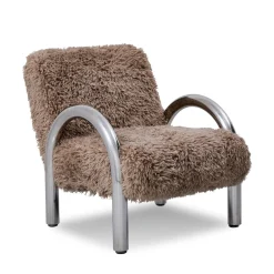 DÉJA Fauteuil Mandal Taupe/Chrome