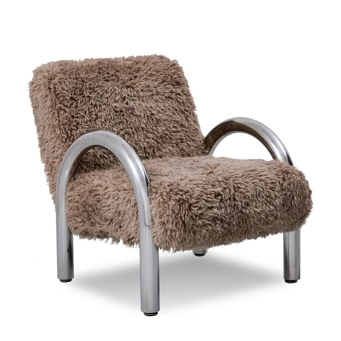 DÉJA Fauteuil Mandal Taupe/Chrome