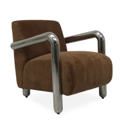 DÉJA Fauteuil Tolga Bruin/Chrome