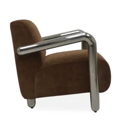 DÉJA Fauteuil Tolga Bruin/Chrome