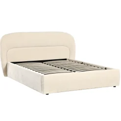 DÉJA Gestoffeerd Bed Alba Beige met Opbergruimte 160x200cm