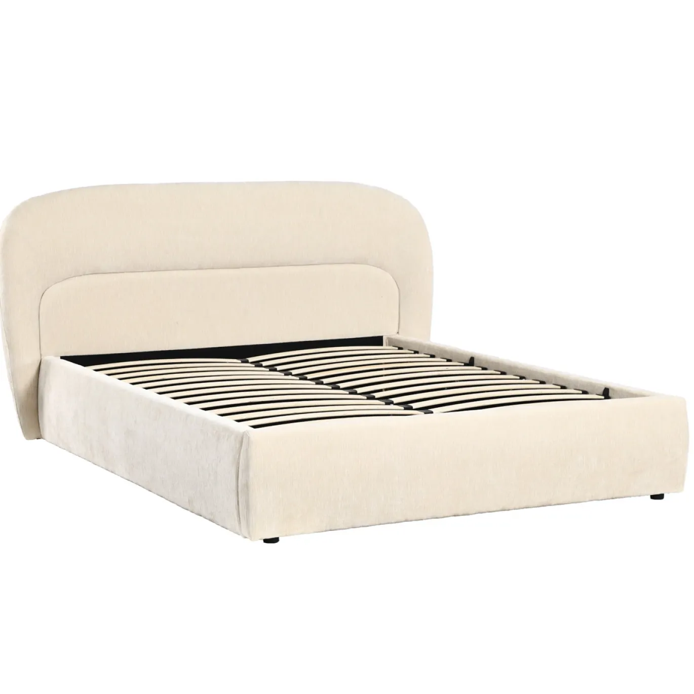 DÉJA Gestoffeerd Bed Alba Beige met Opbergruimte 160x200cm