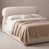 DÉJA Gestoffeerd Bed Cloud Beige met Opbergruimte 160x200cm