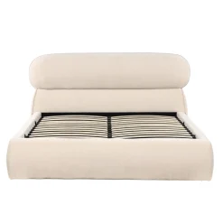 DÉJA Gestoffeerd Bed Cloud Beige met Opbergruimte 160x200cm