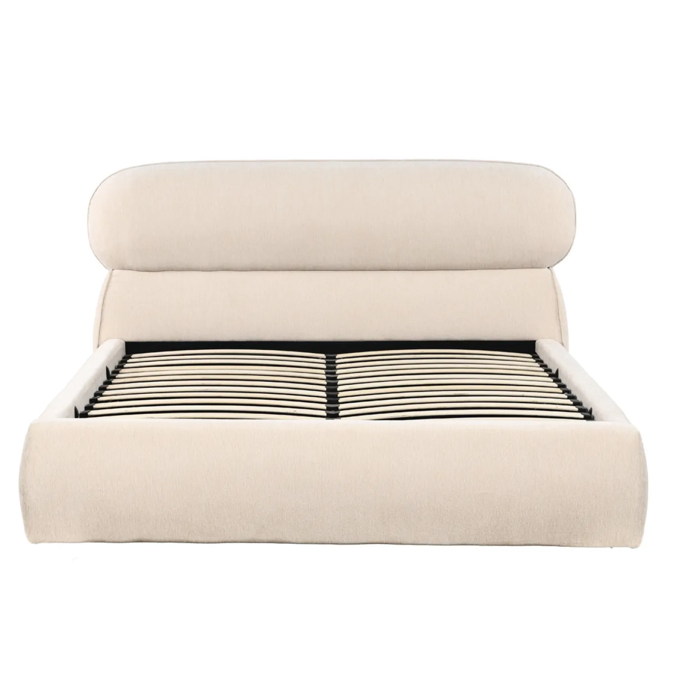 DÉJA Gestoffeerd Bed Cloud Beige met Opbergruimte 160x200cm