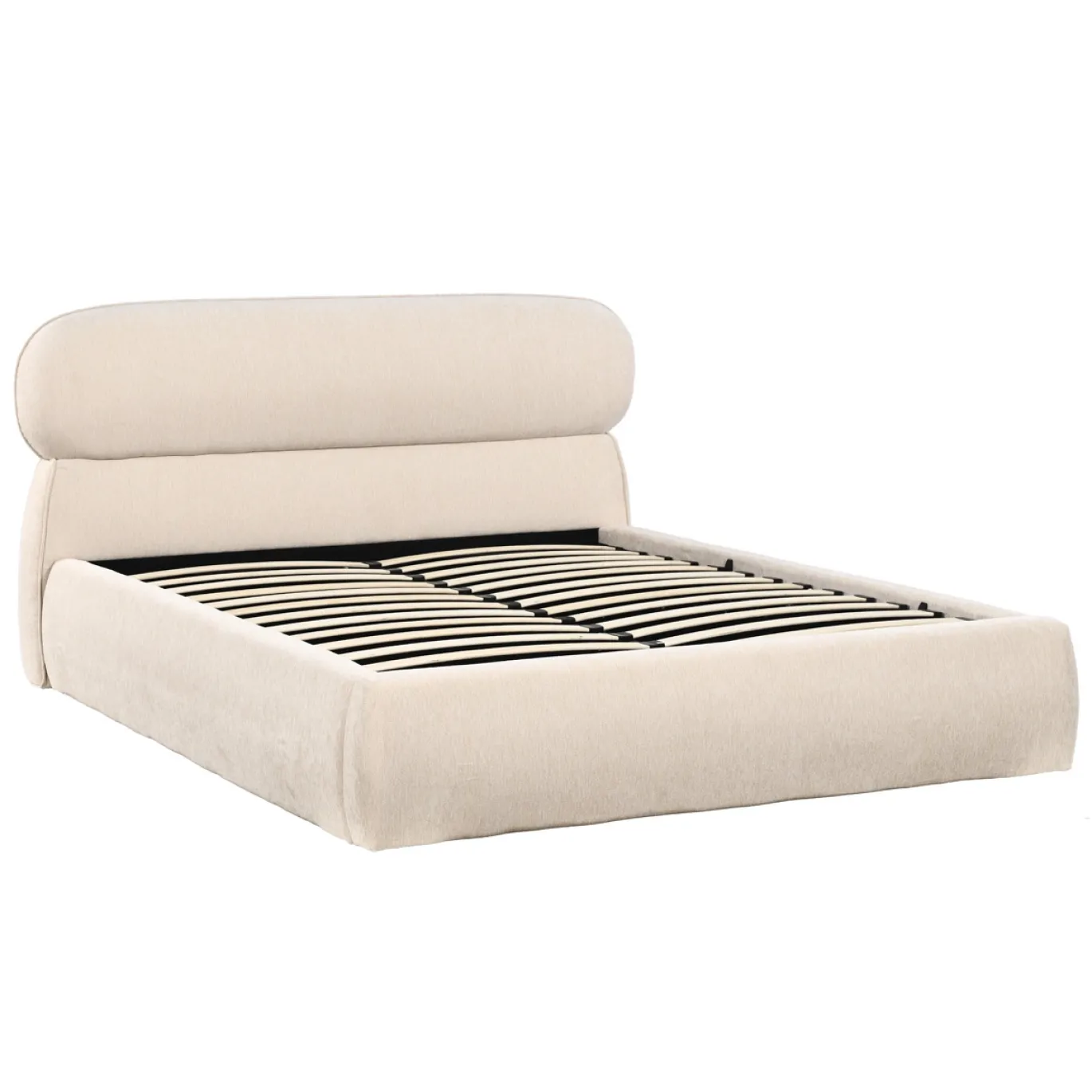 DÉJA Gestoffeerd Bed Cloud Beige met Opbergruimte 160x200cm