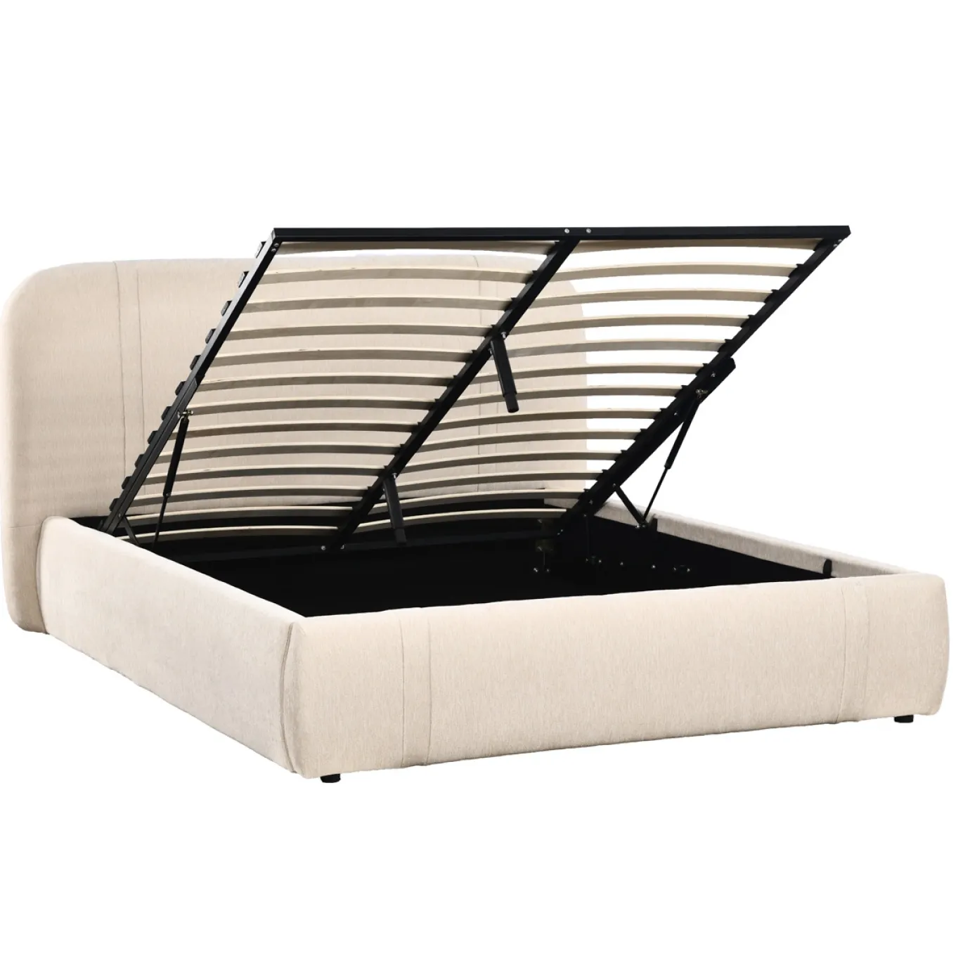 DÉJA Gestoffeerd Bed Dream Beige met Opbergruimte 160x200cm