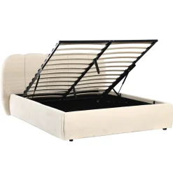 DÉJA Gestoffeerd Bed Otis Beige met Opbergruimte 160x200cm