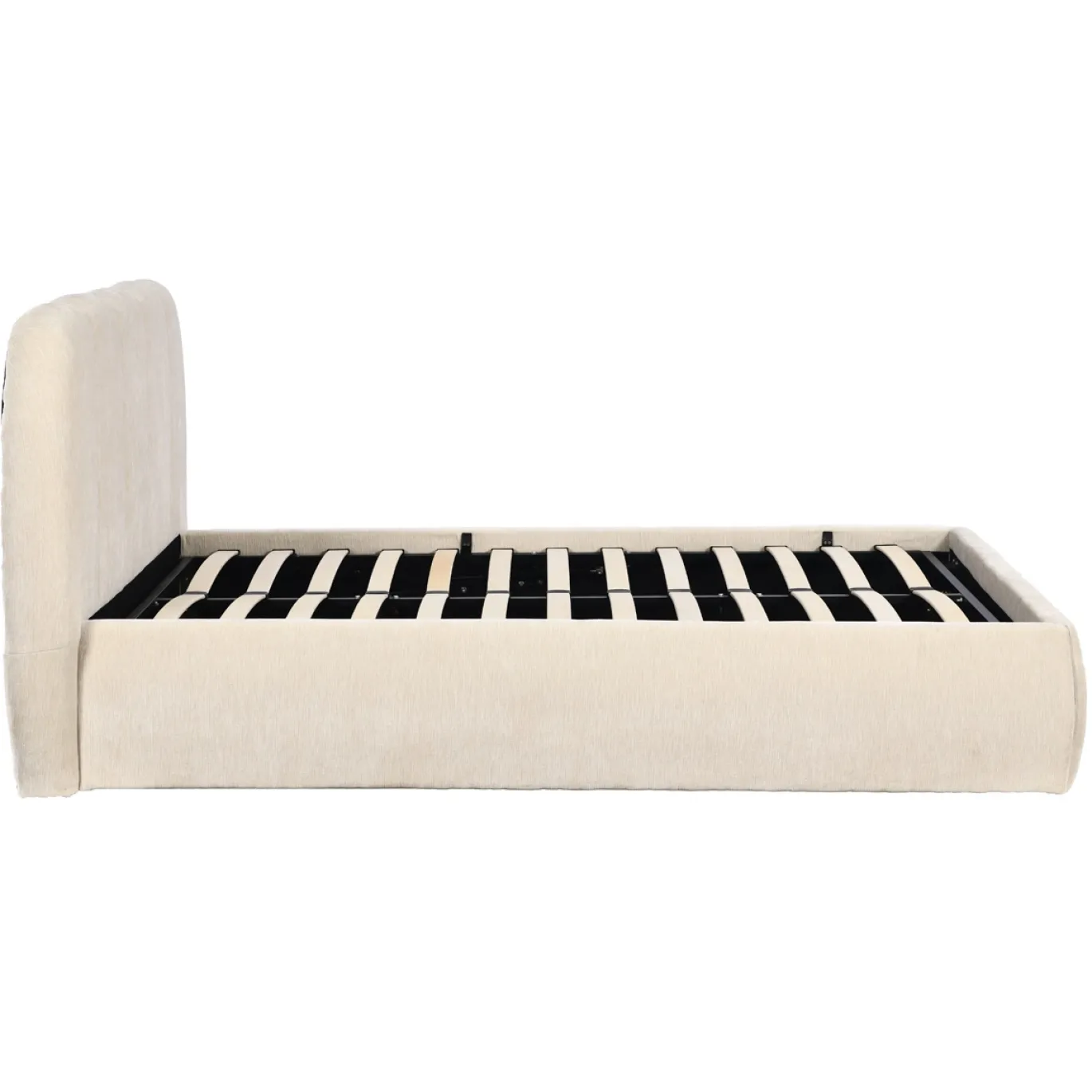 DÉJA Gestoffeerd Bed Otis Beige met Opbergruimte 160x200cm