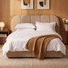 DÉJA Gestoffeerd Bed Otis Taupe met Opbergruimte 160x200cm