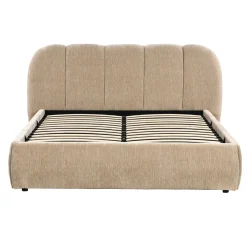 DÉJA Gestoffeerd Bed Otis Taupe met Opbergruimte 160x200cm
