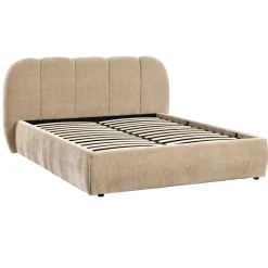 DÉJA Gestoffeerd Bed Otis Taupe met Opbergruimte 160x200cm