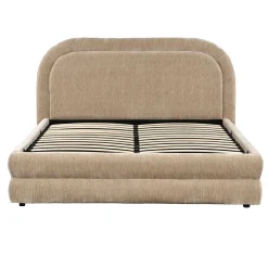 DÉJA Gestoffeerd Bed Sato Taupe met Opbergruimte 160x200cm