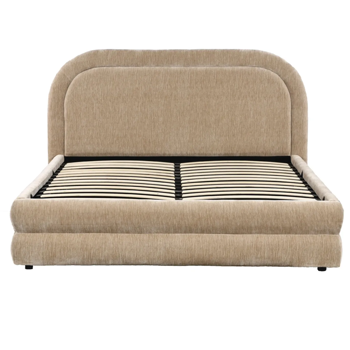 DÉJA Gestoffeerd Bed Sato Taupe met Opbergruimte 160x200cm