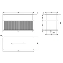 DÉJA Halkastje Malaga Bruin Eiken 90cm