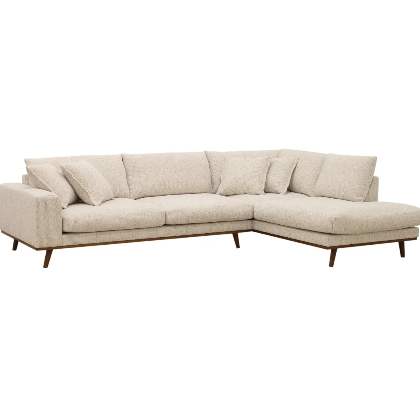 DÉJA Hoekbank 3-zits Flint Beige Rechts