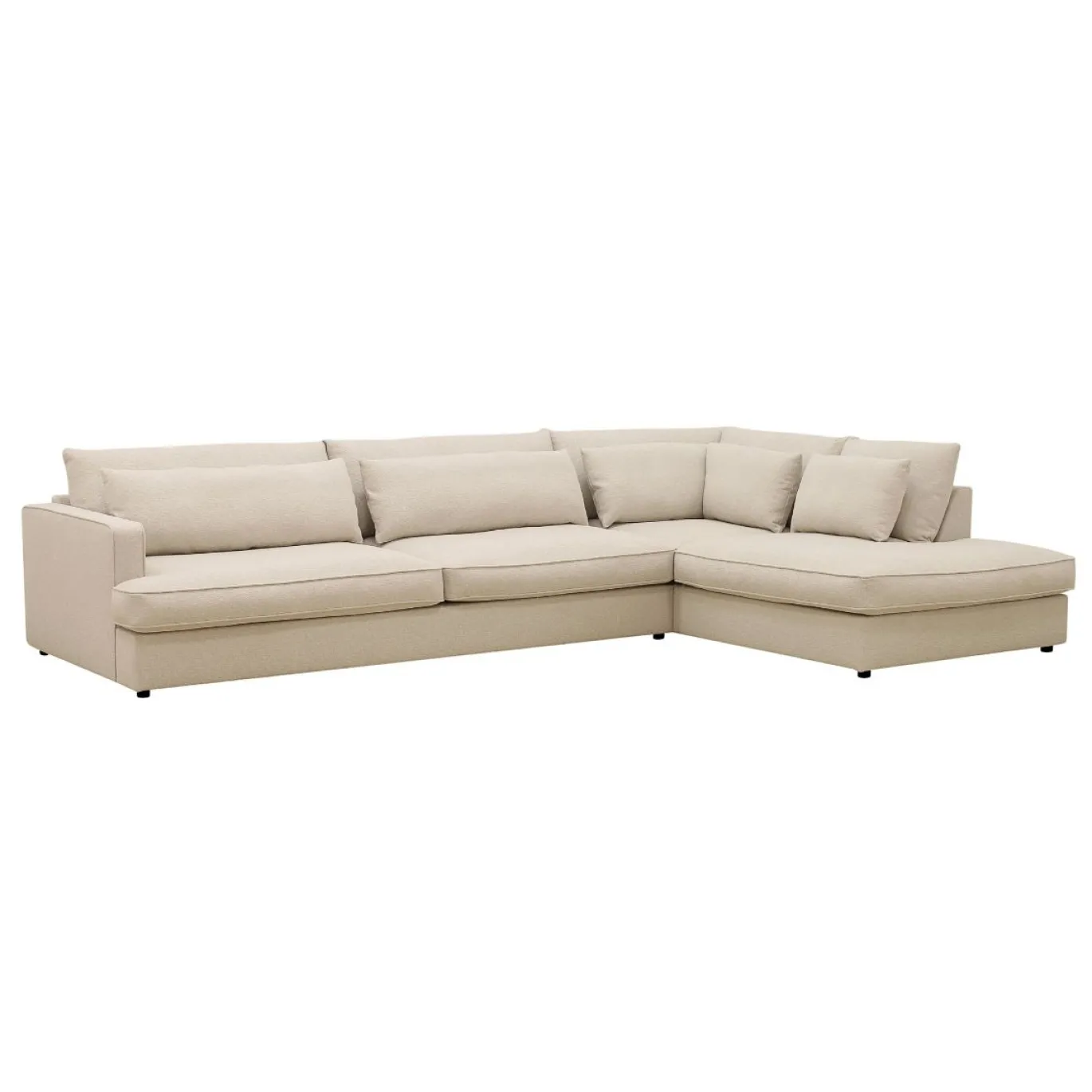 DÉJA Hoekbank 4-zits Monroe Beige Rechts