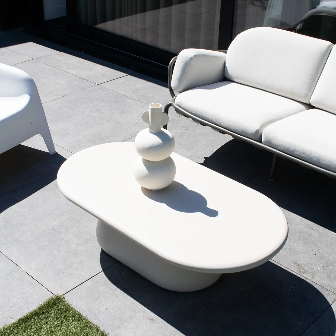 DÉJA Loungetafel Riva Beige 120cm Outdoor