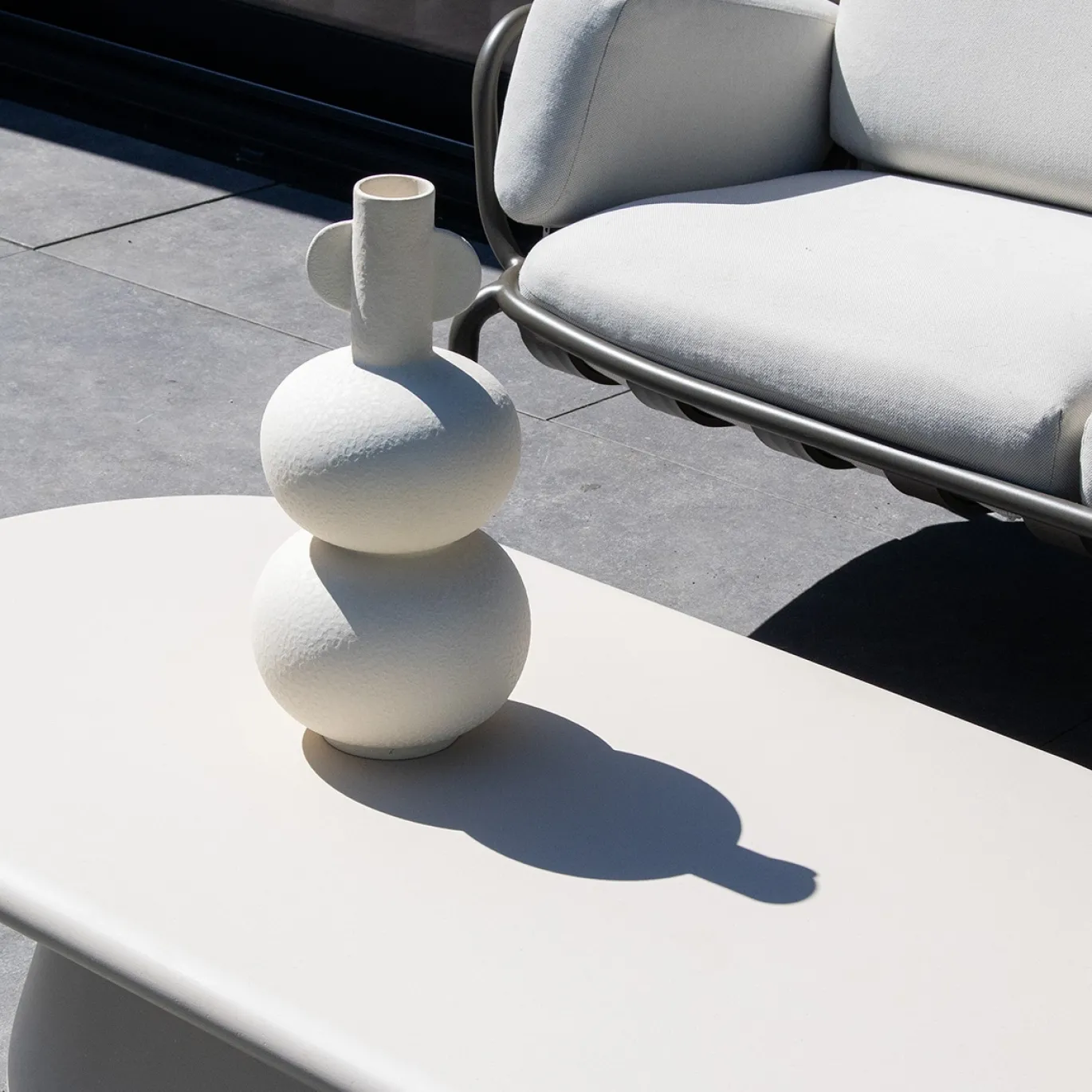 DÉJA Loungetafel Riva Beige 120cm Outdoor