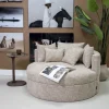 DÉJA Loveseat Miles Taupe Chenille Rond